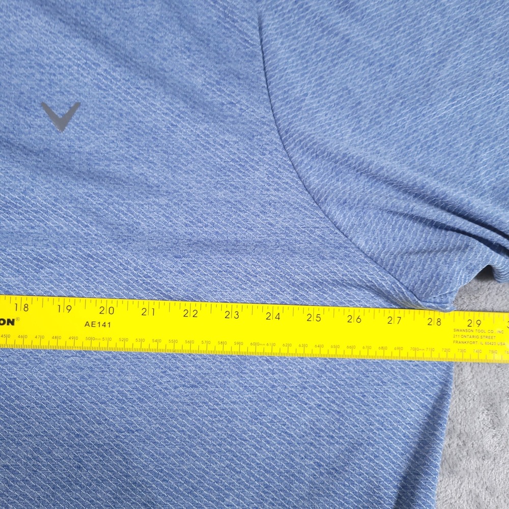 Callaway Shirt Mens 3XLT Blue Opti-Dri Polo Short Sleeve Textured Golf Stretch - Picture 5 of 8